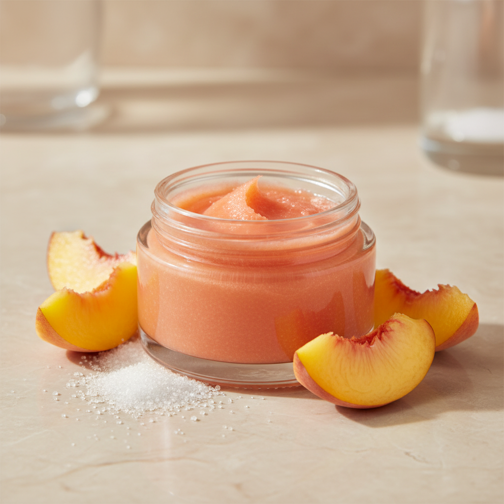 Exfoliant Lèvres Pêche – Gommage Nourrissant & Lissant