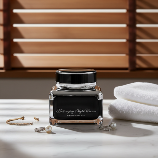 Crème de nuit anti-âge Éléa, soin régénérant et hydratant pour une peau lisse et éclatante